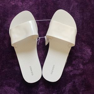 White flip flops